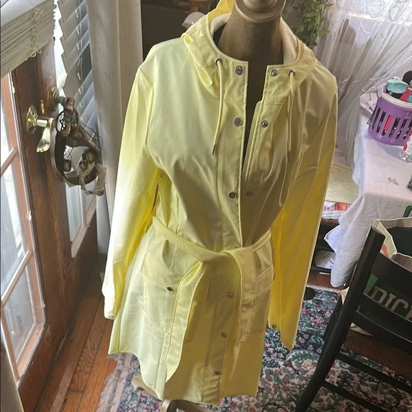 Rains Yellow Hooded Raincoat - Picture 10 of 12